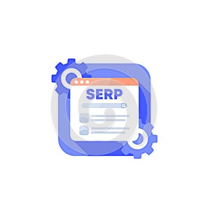 serp vector icon, seo concept