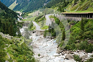 Serpantine Road in the Alps