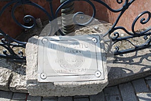 The Serpent Column rock sign. Istanbul, Turkey