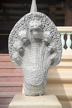 Serpent Head stair rail The Royal Palace Phnom Penh Cambodia