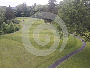 Serpent mound Ohio cloudy clear