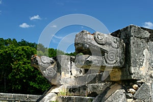 Serpent Statue in Chichen Itza photo