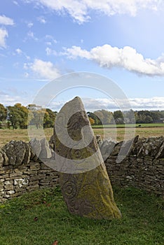 The Serpent Stone of Aberlemno 1 Sculptured Stone West Face in the Angus Village of Aberlemno