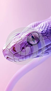 Serpentine Majesty: Illustration of a Striking Snake