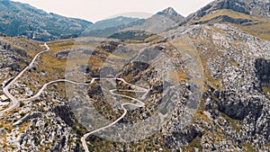 The Serpentine in the mountain road, The Knotted tie - nudo de corbata, Serra de Tramuntana, Mallorca, Beleric islands photo