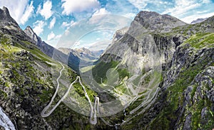 Serpentine mountain road of Trollstigen