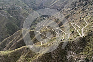 Serpentine road at Castelmola - Sicily, Italy