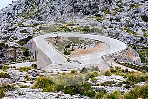 Serpentine road direction sa calobra, majorca