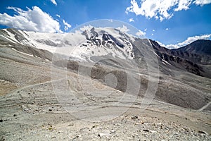 Serpentine road in majestic mountains