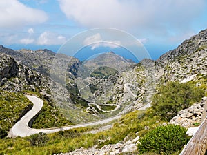 Serpentine Road at Serra de Tramuntana, Mallorca, Spain photo