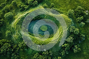 Serpentine Sanctuaries: A Whimsical Aerial Panorama