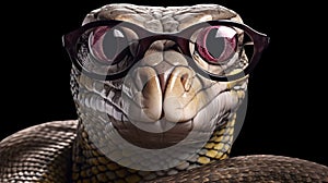 Serpentine Spectacles: A Snake with Glasses