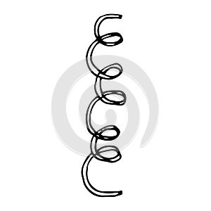 Serpentine vector illustration, hand drawing doodle