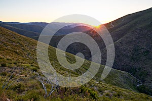 Serra da Freita landscape panoramic view in Arouca, Portugal