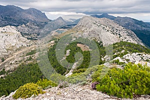 Serra de Tramuntana mountain range on Mallorca island