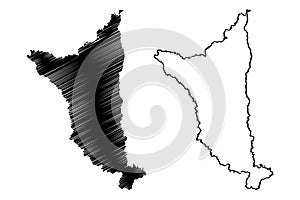 Serra do Navio municipality Amapa state, Municipalities of Brazil, Federative Republic of Brazil map vector illustration, photo