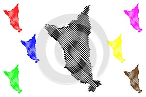 Serra do Navio municipality Amapa state, Municipalities of Brazil, Federative Republic of Brazil map vector illustration, photo