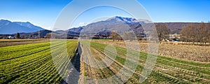 The Serra Morenica hill of Ivrea. Color image