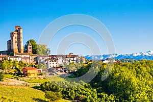 Serralunga d`Alba castle, Piedmont Italy photo