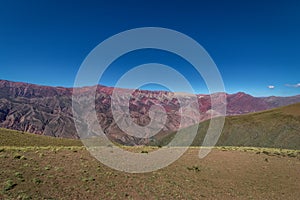 Serrania de Hornocal, the fourteen colors hill at Quebrada de Humahuaca - Humahuaca, Jujuy, Argentina