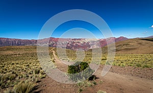 Serrania de Hornocal, the fourteen colors hill at Quebrada de Humahuaca - Humahuaca, Jujuy, Argentina