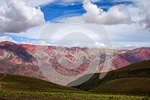 Serranias del Hornocal, colored mountains, Argentina photo
