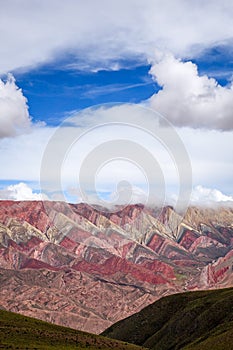 Serranias del Hornocal, colored mountains, Argentina photo