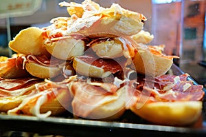Serrano ham sandwiches photo