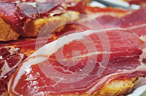 Serrano ham tapas