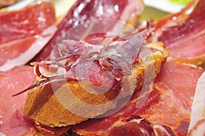 Serrano ham tapas photo