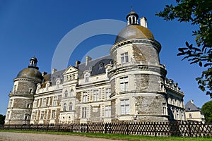 Serrant castle seen from the park