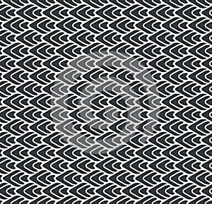 Serration or zigzag seamless abstract pattern monochrome or two