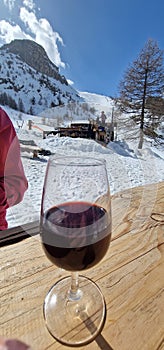 look at the surrounding mountins in serre chevalier france photo