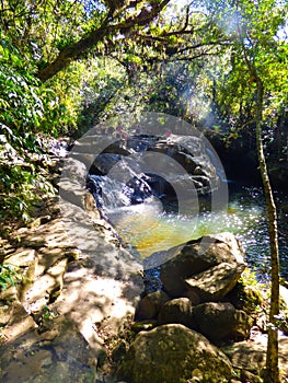 Serta do Ribeirao Waterfall in Florianopolis, Brazil photo