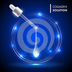 Serum premium drop. Collagen with dropper