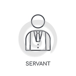 Servant linear icon. Modern outline Servant logo concept on whit
