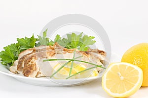 Serve cold lemon chicken