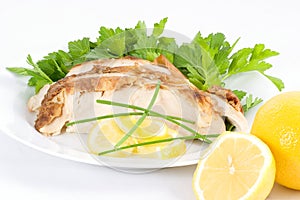 Serve cold lemon chicken