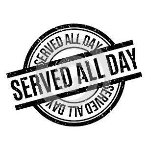 Served All Day rubber stamp