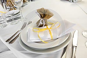 Served wedding table