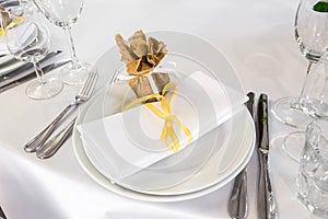 Served wedding table