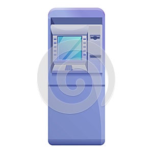 Server atm machine icon, cartoon style