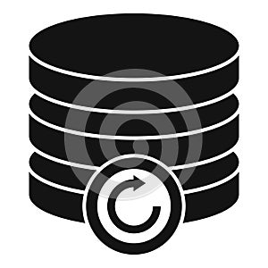 Server backup icon simple vector. Data cloud