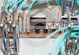 IT Server Blade with optical fiber connection photo