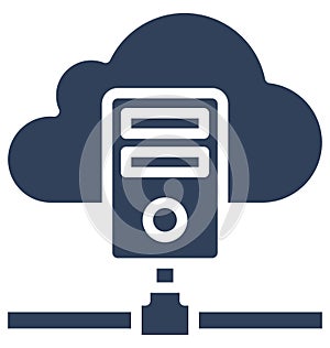 Server Cloud Isolated Vector Icon that can easily modify or edit.