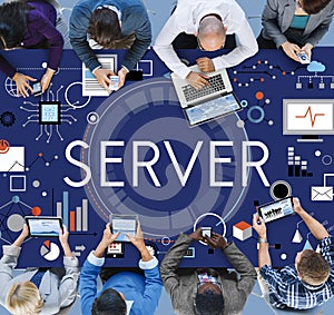 Server Computer Program Data Connection Concept