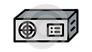 Server or Computer Unit Icon for Data and Processing, vector design Generative AI