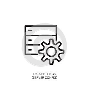 Server Configuration and Data Settings Icon
