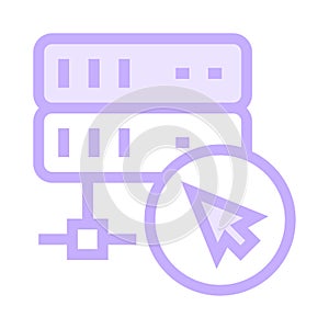 Server cursor line icon