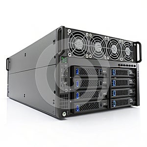 Server 3D icon illustration isolated on white background